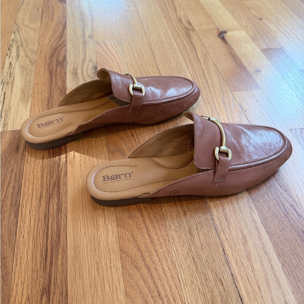 Born Lareina Mules in Cognac Brown, Size 11 - Picture 5 of 8
